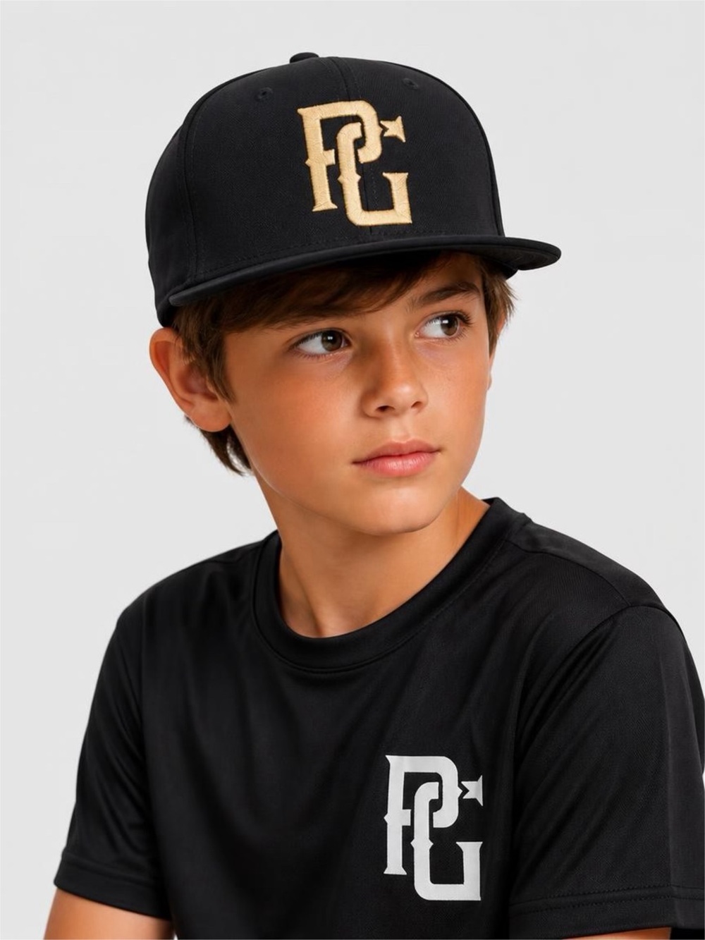 PG Kids Black & Gold Logo Snapback Hat